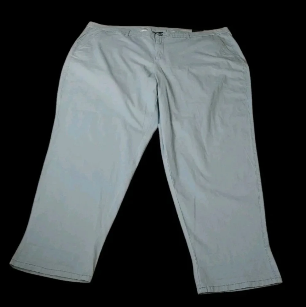 Lane Bryant Boyfriend Allie Pants Woman Plus Sz 28W Blue Stretch Twill Ankle Nwt